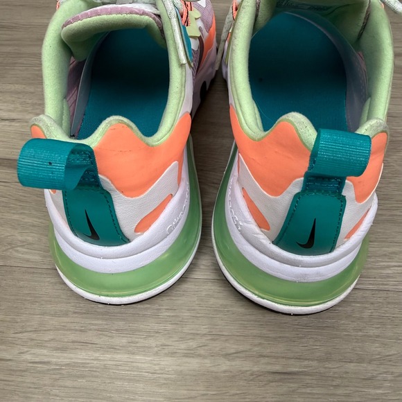 Nike Air Max 270 React SE Light Sneaker Arctic Pink/Orange Pulse/White/Black - Picture 11 of 14